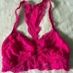 Victoria’s Secret Pink lace bralette.